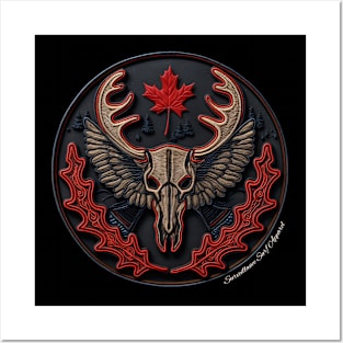 Tribal Moose Skull Posters and Art